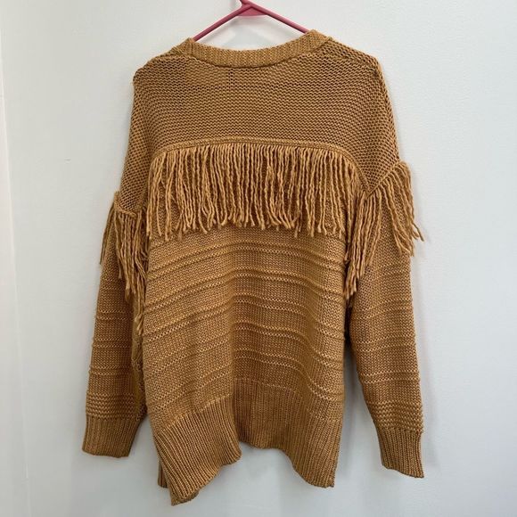 Willow & root Pieced Fringe Fall Cardigan Sweater NWT size medium - Picture 9 of 9
